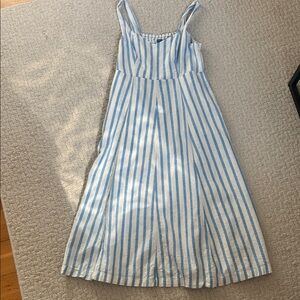 Old Navy Blue and White Striped Maxi Dress